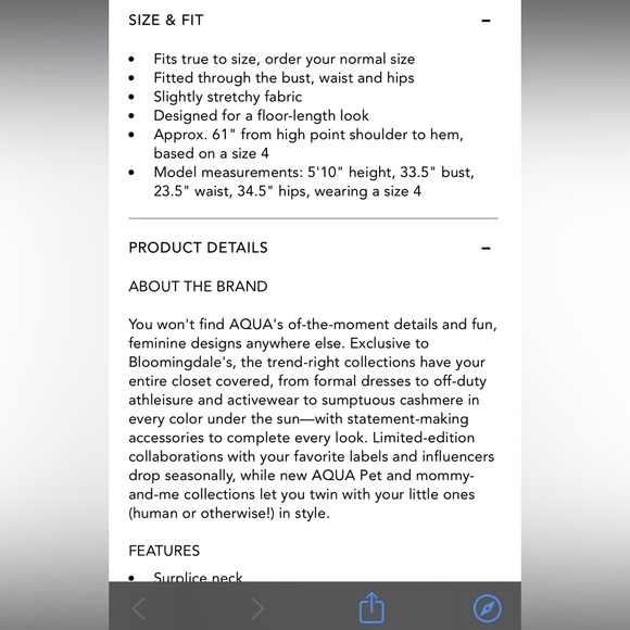 AQUA cascading ruffle dress. - Picture 6 of 7